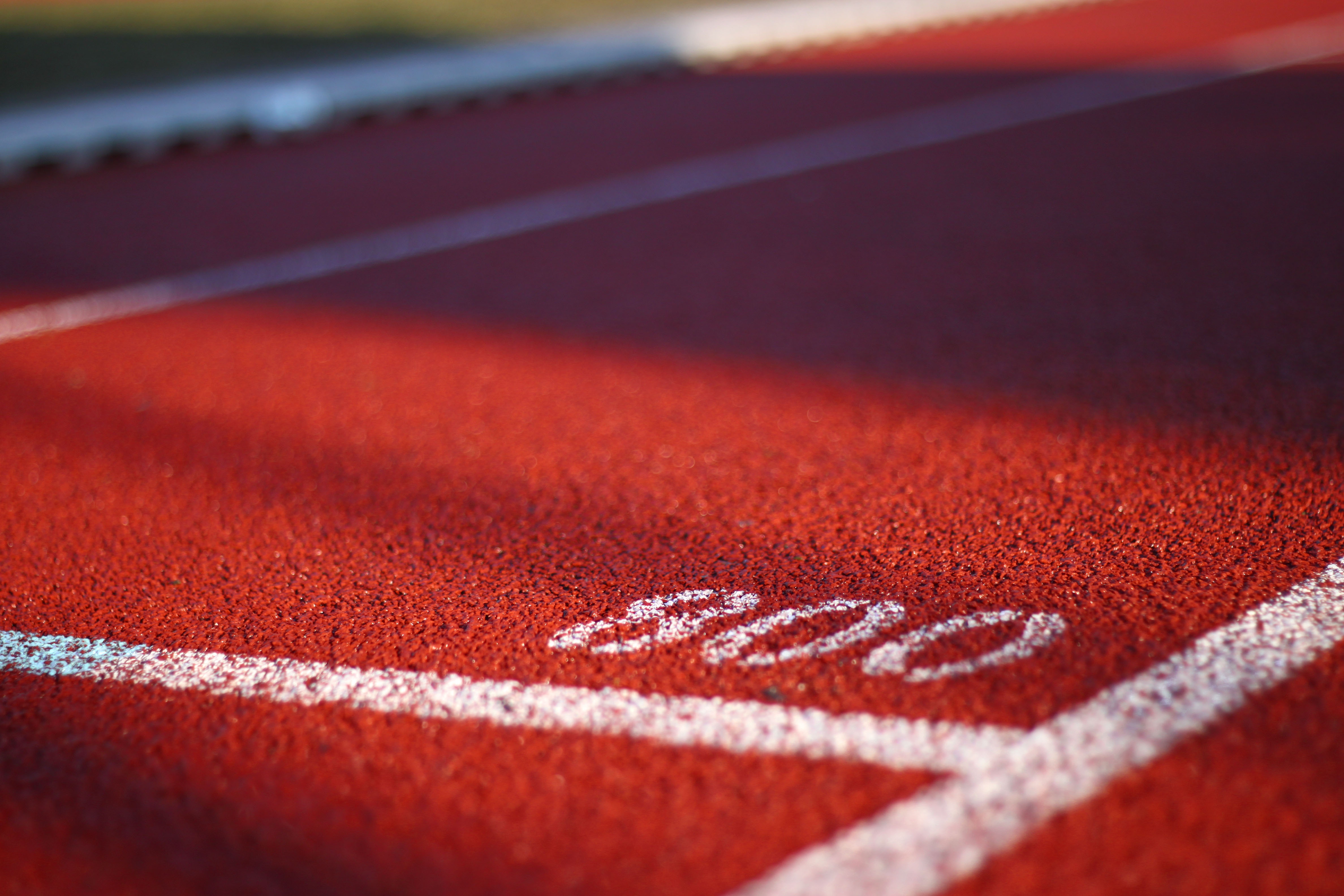 Close up of a running track